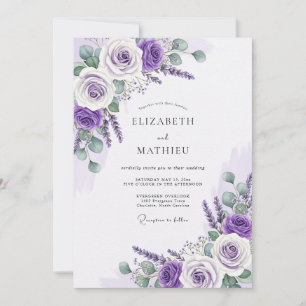 Invitación Boda de primavera luminosa de lavanda