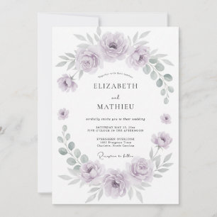 Invitación Boda de primavera luminosa de lavanda