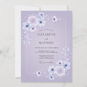 Invitación Boda de primavera poética lavanda