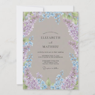 Invitación Boda de primavera serena de lila