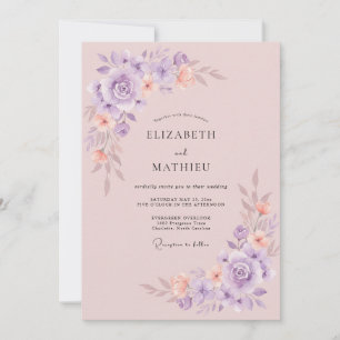 Invitación Boda de primavera sublime de lavanda