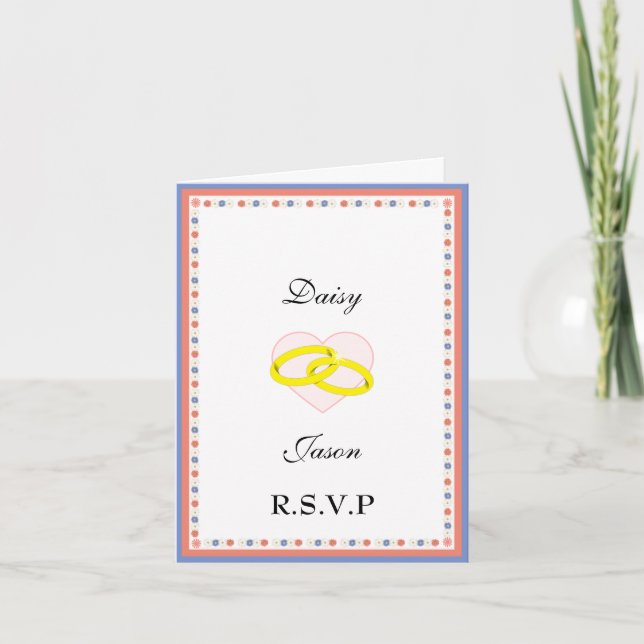 Invitación Boda de Primavera (Tarjeta de RSVP) (Anverso)