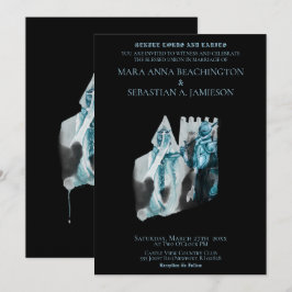 Invitación *~* Boda de Princesa Caballero en un Castillo Medi