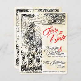 Invitación Boda de Princesa de Cuento de Hadas Save The Date