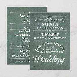 Invitación Boda de profesores de Chalkboard