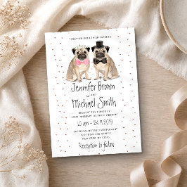 Invitación Boda de Pug Perro