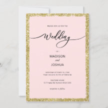 Boda de puntos Purpurinas rosados y dorados