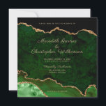 Invitación Boda de Purpurina Green Agate Gold<br><div class="desc">Elegante diseño de Boda de Purpurina Green Agate Gold</div>