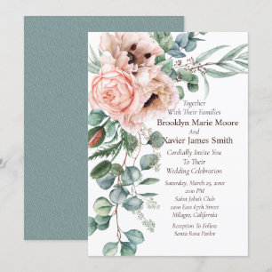 Invitación Boda de radiaciones de amapola