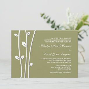 Invitación Boda de ramas blancas abandonadas