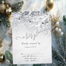 Boda de ramas de nieve de invierno RSVP
