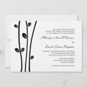 Invitación Boda de ramas negras abandonadas