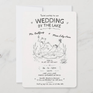 Invitación Boda de ranas bailarinas junto al lago