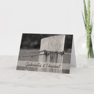 Invitación Boda de rancho rural de vallas postrurales