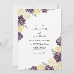 Invitación Boda de ranúnculo de eucalipto con mantequilla de