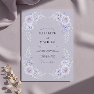 Invitación Boda de ranúnculo de eucalipto de vincapervinca