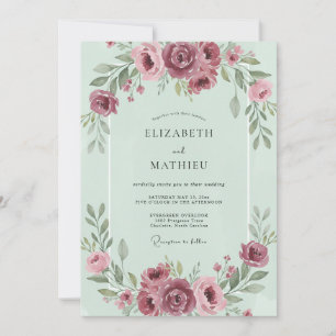 Invitación Boda de Ranunculus de Frutas con Espuma de Mar