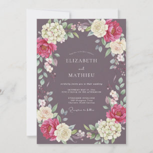 Invitación Boda de Ranunculus de Orquídea Polvorienta
