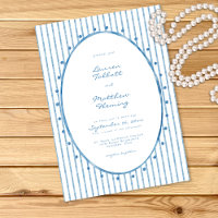 Boda de Raya de Acuarela Azul y Blanco Caprichosa