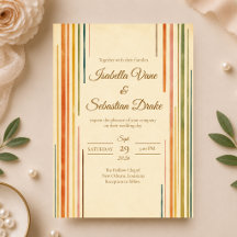 Boda de raya moderna retro