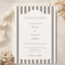 Boda de rayas neutras marfil taupe