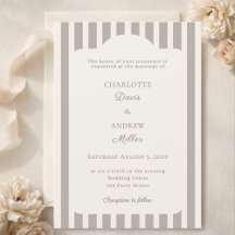 Boda de rayas neutras marfil taupe