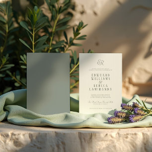 Invitación Boda de rayas verticales Simple Modern