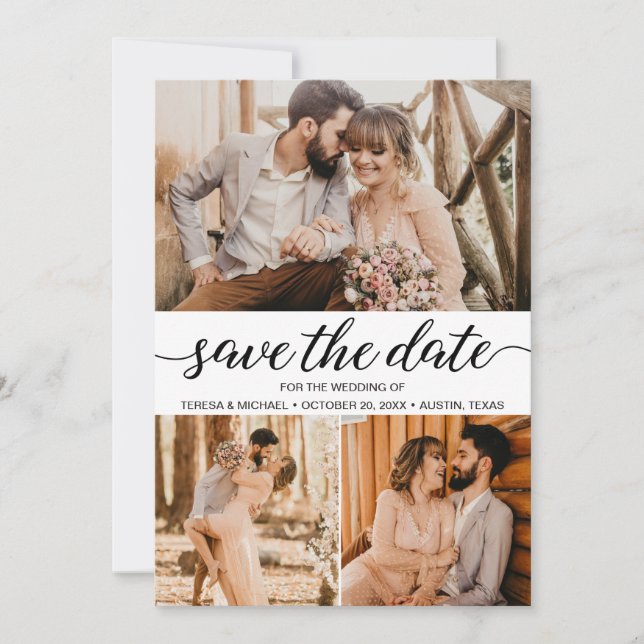 Invitación Boda de Rejilla de fotografías de Moda rusa (Anverso)