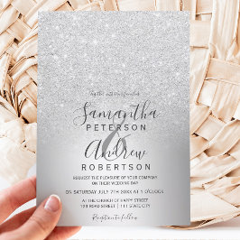 Invitación Boda de Relieve metalizado metálico oscuro purpuri