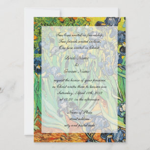 Invitación Boda de Religión, Vincent van Gogh, Irises