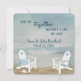 Invitación Boda de renovación de Beach Vow