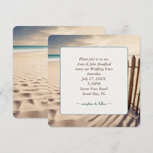 Invitación Boda de renovación de Beach Vow