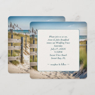 Invitación Boda de renovación de Beach Vow