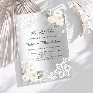 Invitación Boda de renovación de la promesa de lujo de encaje