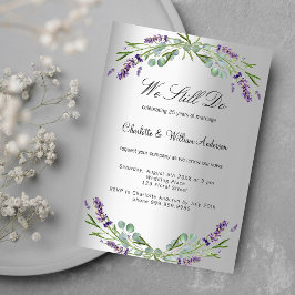 Invitación Boda de renovación de promesa de plata de flores m