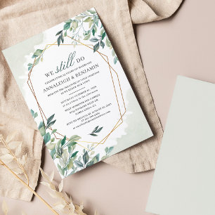 Invitación Boda de Renovación de Vacas Botánicas Eucalyptus G