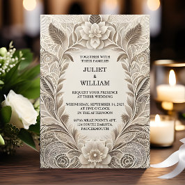 Invitación Boda de renovación del voto de matrimonio tradicio