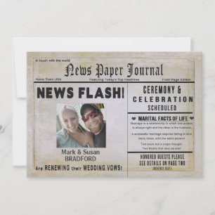 Invitación Boda de renovación promete invitación, nuevo papel