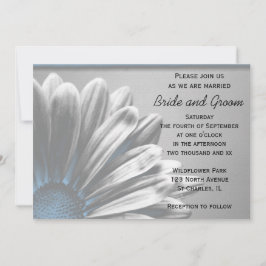 Invitación Boda de resaltados florales azules claros