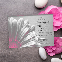 Invitación Boda de resaltados florales de color rosa claro