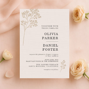Invitación Boda de respiración de bebé rosa sonrojado