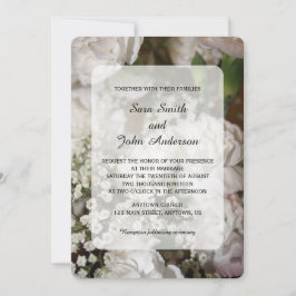 Invitación Boda de Respiración de los Cárnaciones Blancas y e