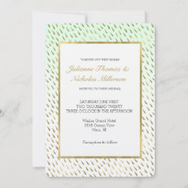 Invitación Boda de resumen de ómbre blanco de la Casa de la M