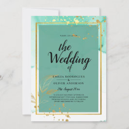 Invitación Boda de resumen de tinta de tinta de alcohol de co