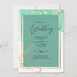 Invitación Boda de resumen de tinta de tinta de alcohol de co