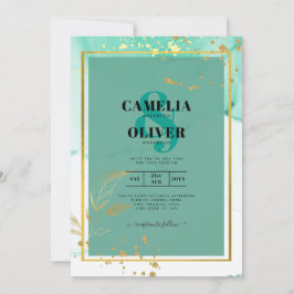 Invitación Boda de resumen de tinta de tinta de alcohol de co