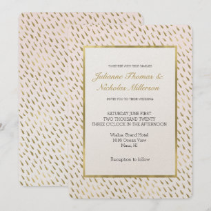 Invitación Boda de resumen del ómbre blanco rosado de Rubor G