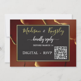 Invitación boda De Resumen Elegante De Oro De Borgoña 🤵