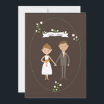 Invitación Boda de retrato de pareja Personalizado ilustrado<br><div class="desc">Una suite de invitados a la boda con hermosas caricaturas de pareja personalizado. Encuentra un par que se parezca a ti.</div>