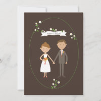 Boda de retrato de pareja Personalizado ilustrado